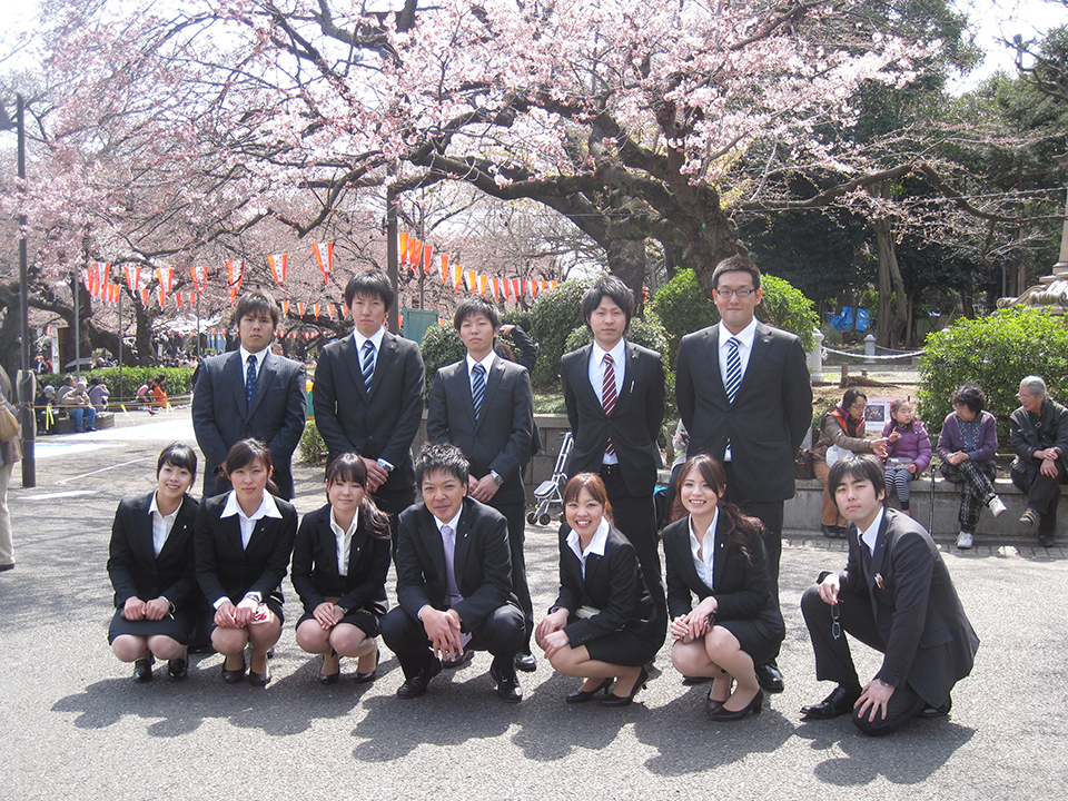 新入社員１０名入社の写真