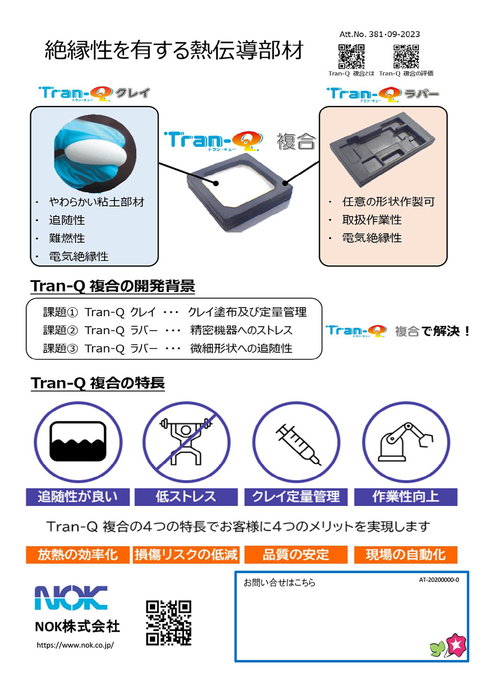 NOK株式会社【絶縁性を有する熱伝導部材】